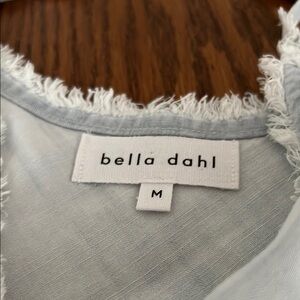 Bella Dahl Light Blue Frayed Top
